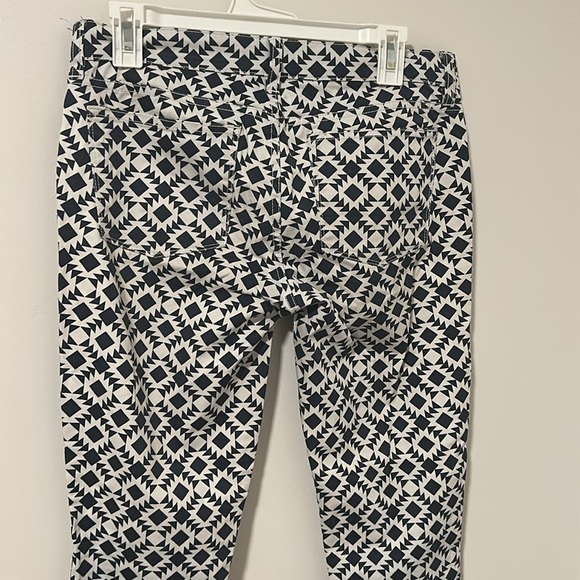 J Crew Toothpick Ankle Geometric Patterned Pants Size 28 - Picture 5 of 6